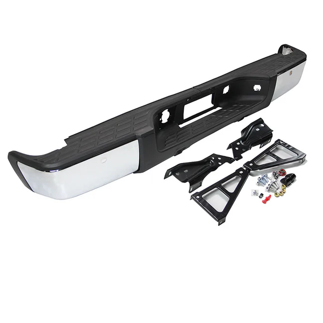 2007-2013 Chevrolet Silverado GMC Sierra 1500 New Rear Bumper Chrome Park Assist 