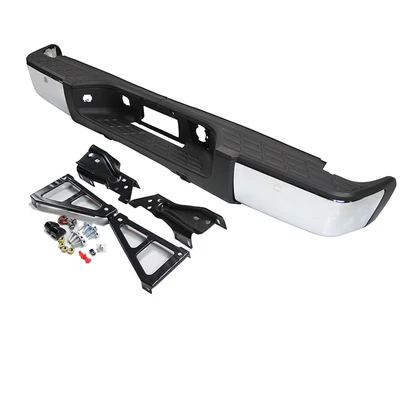 2007-2013 Chevrolet Silverado GMC Sierra 1500 New Rear Bumper Chrome Park Assist 