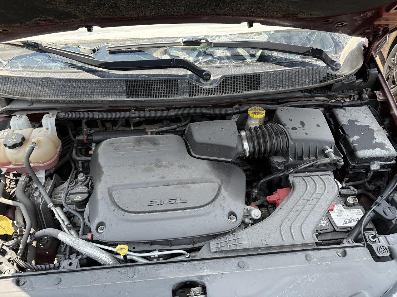 Used OEM AC Compressor with rear Ac fits 2020-2024 Dodge Caravan, Pacifica, Voyager 68225206AE