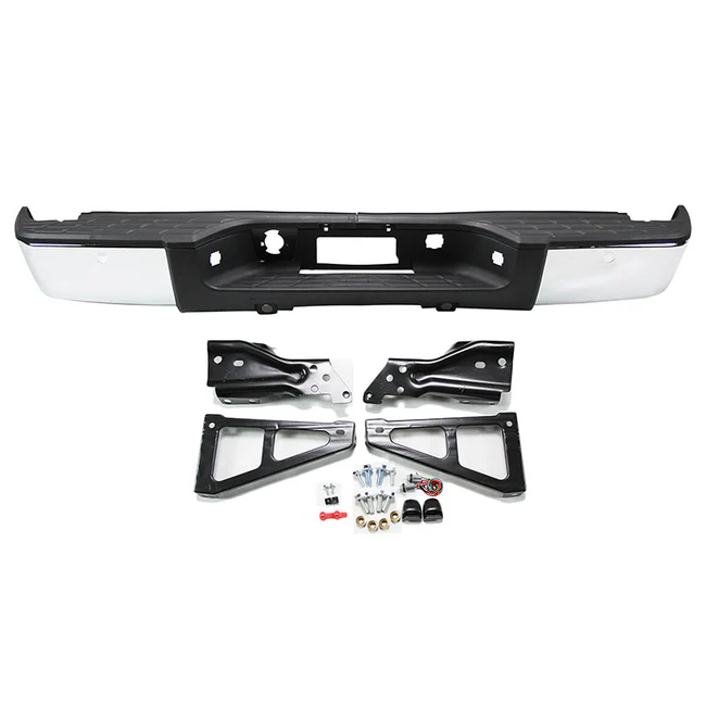 2007-2013 Chevrolet Silverado GMC Sierra 1500 New Rear Bumper Chrome Park Assist 